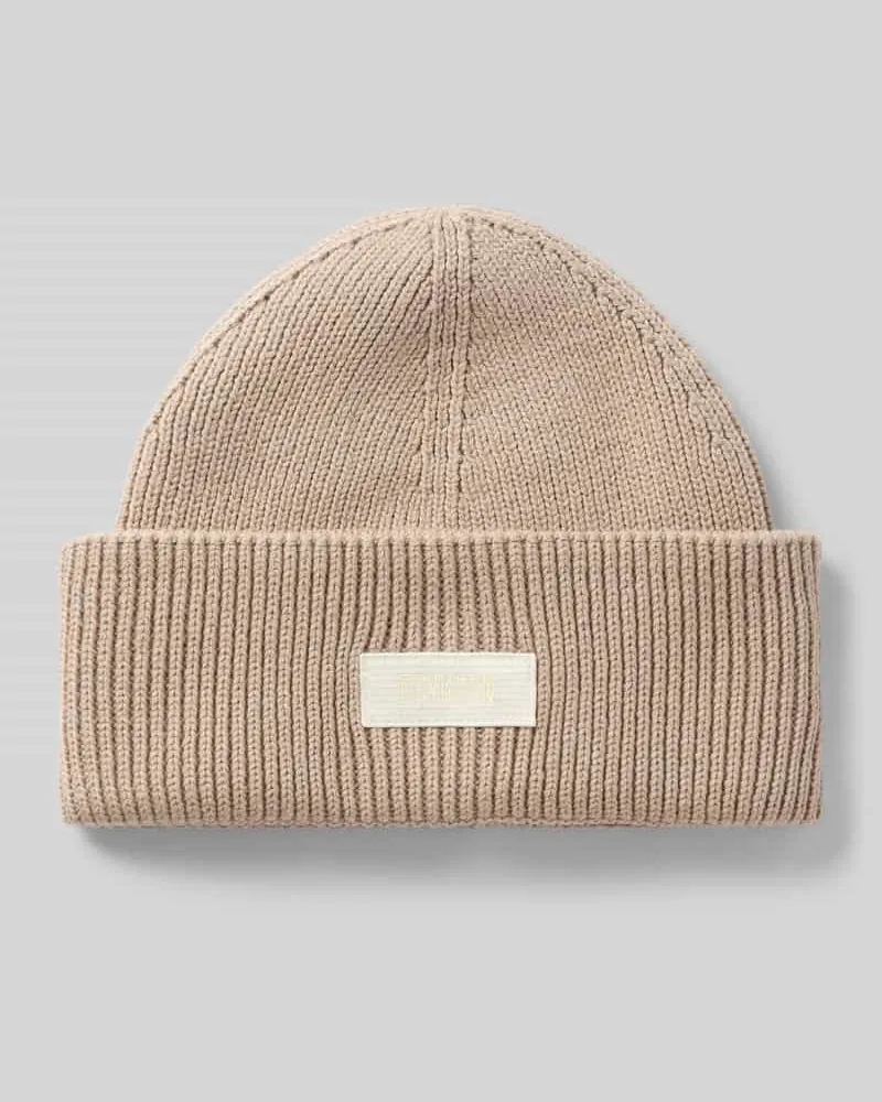 Drykorn Beanie mit Label-Patch Beige