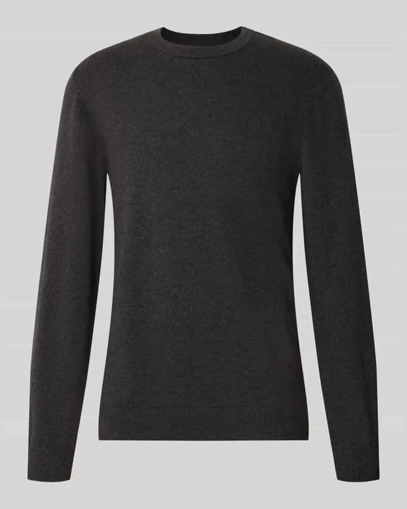 McNeal Strickpullover aus Baumwoll-Kaschmir-Mix mit Rundhalsausschnitt Dunkelgrau