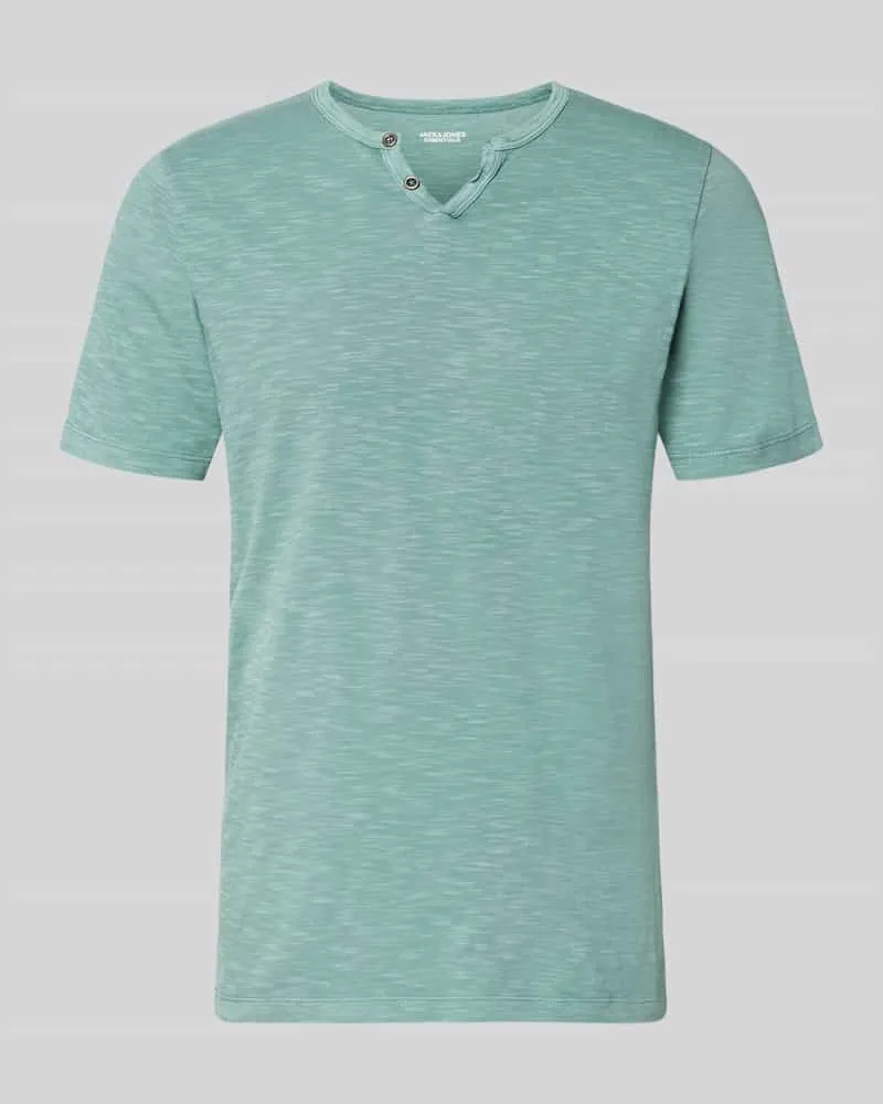 Jack & Jones T-Shirt aus Baumwolle Modell 'SPLIT Hellblau