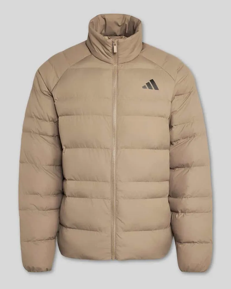 adidas Regular Fit Steppjacke mit Logo-Print Beige