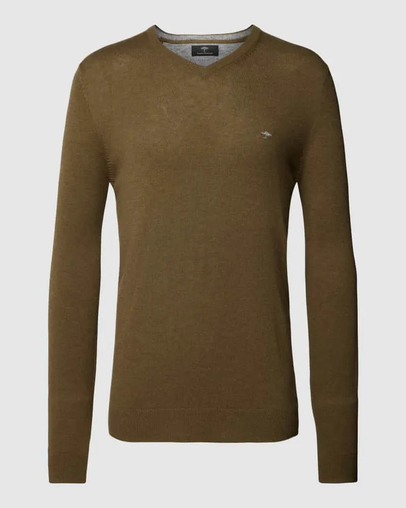 Fynch-Hatton Strickpullover aus Woll-Kaschmir-Mix Dunkelgruen