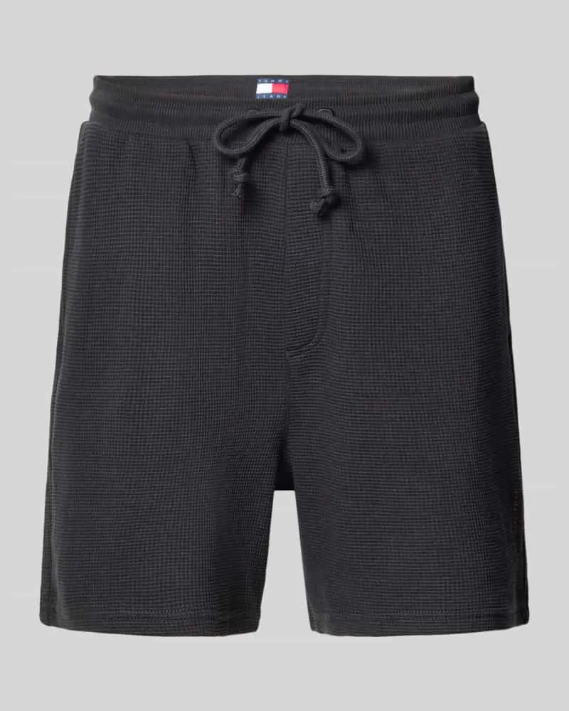 Tommy Hilfiger Relaxed Fit Sweatshorts mit Strukturmuster 