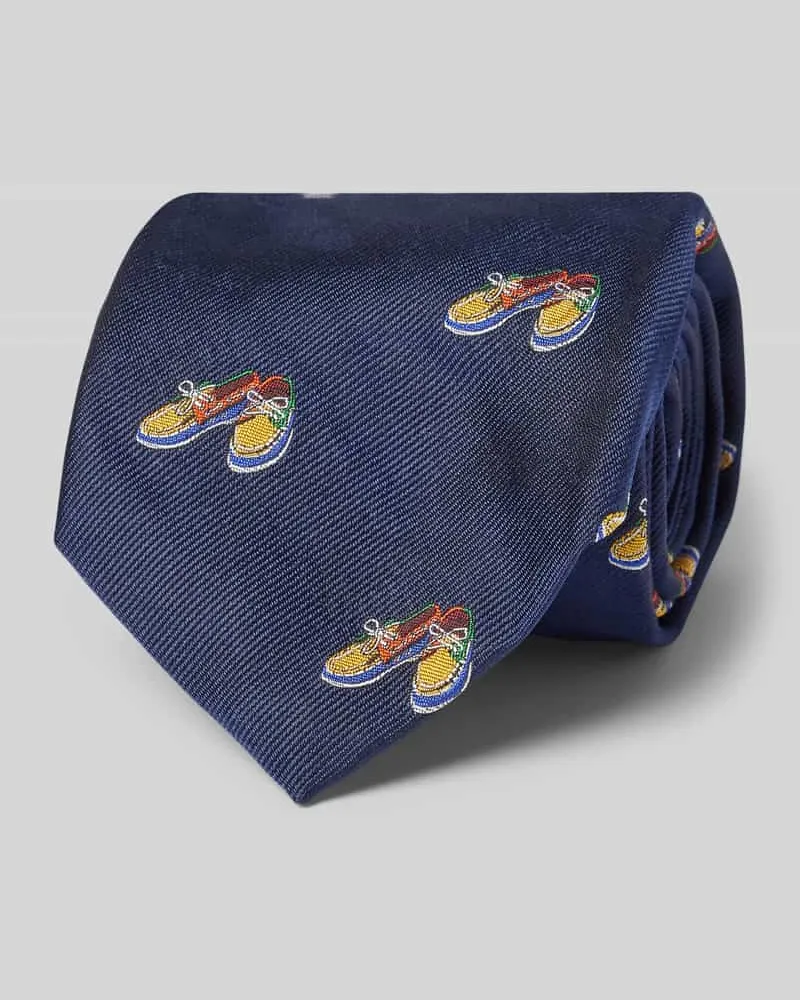 Ralph Lauren Seidenkrawatte mit Motiv-Stitching 