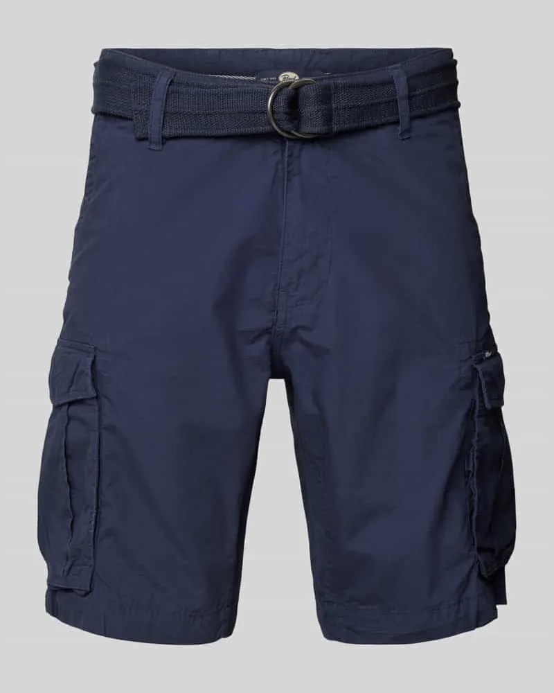Petrol Industries Bermudas mit Cargotaschen und Gürtel 
