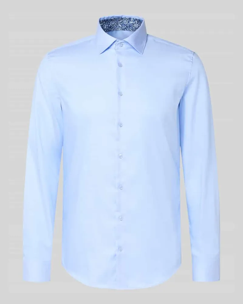 Seidensticker Slim Fit Businesshemd mit Kentkragen Modell 'New Kent Bleu
