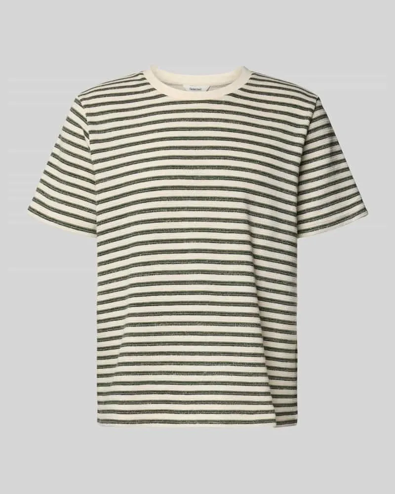 Selected Homme Regular Fit T-Shirt aus Baumwoll-Mix Modell 'KEVIN Gruen