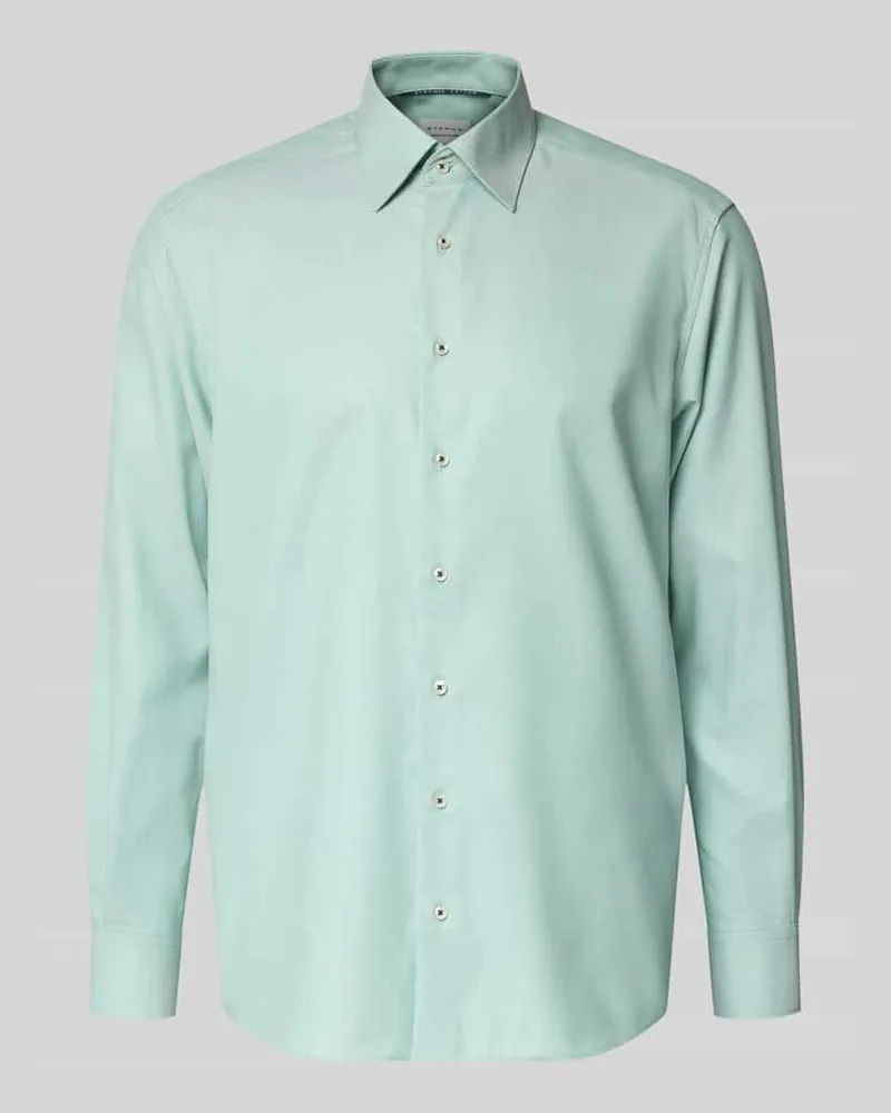 Eterna Regular Fit Business-Hemd mit Kentkragen Gruen
