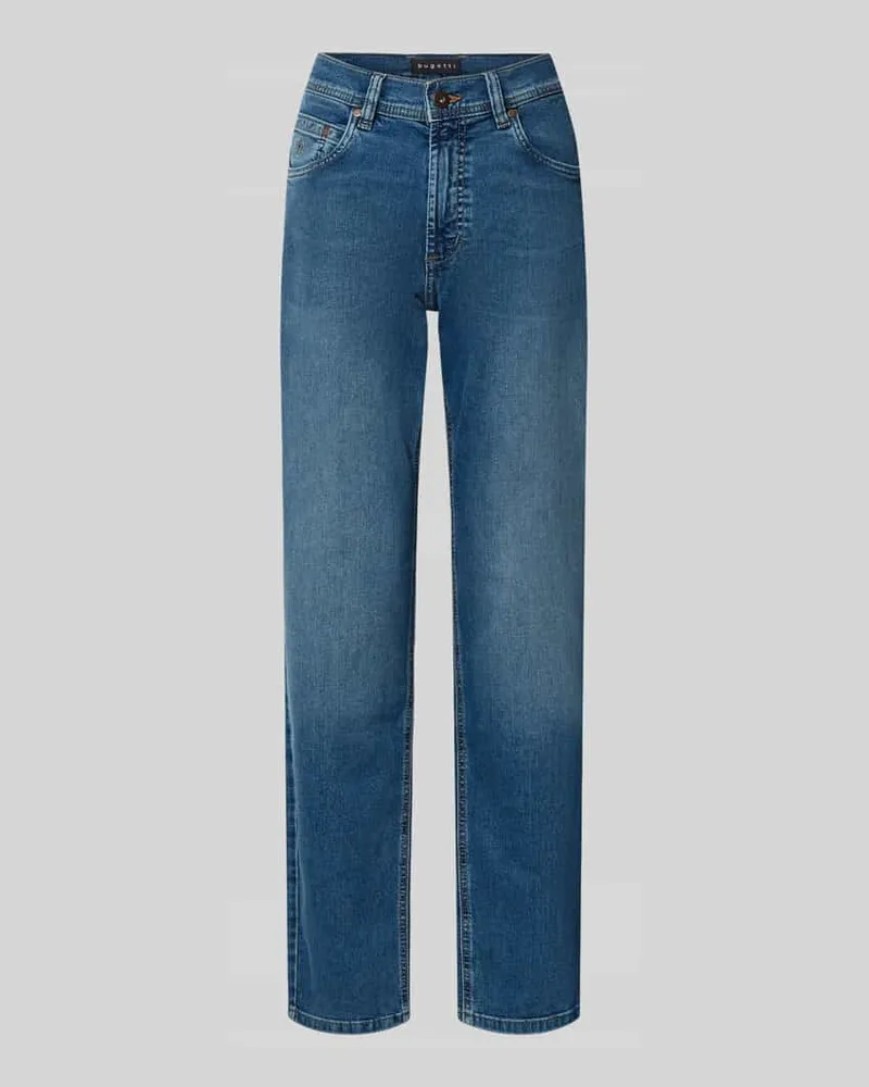 Bugatti Regular Fit Jeans mit Eingrifftaschen Blau