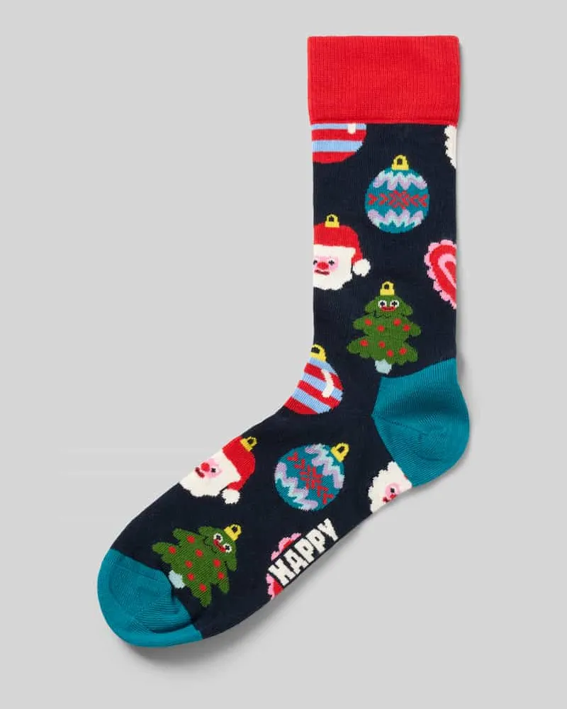 Happy Socks Socken aus elastischem Baumwoll-Mix Marine
