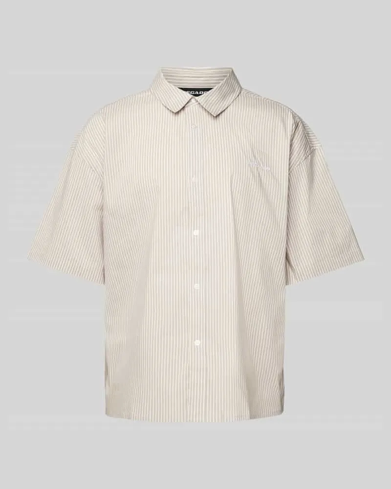 PEGADOR Freizeithemd mit Knopfleiste Taupe