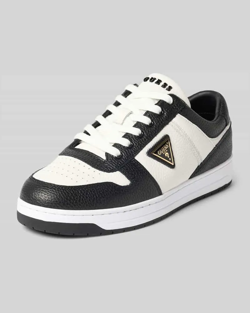 Guess Sneaker aus echtem Leder Modell 'Uddent Weiss