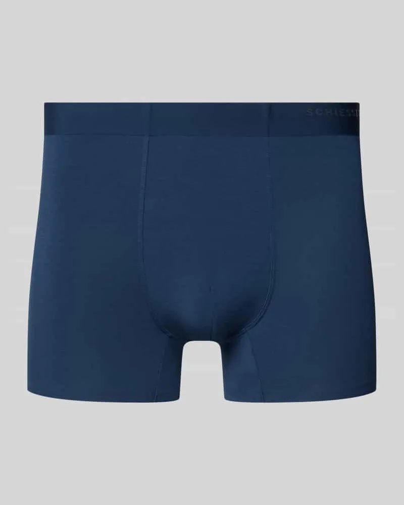 Schiesser Trunks mit elastischem Bund und Label-Detail Marine