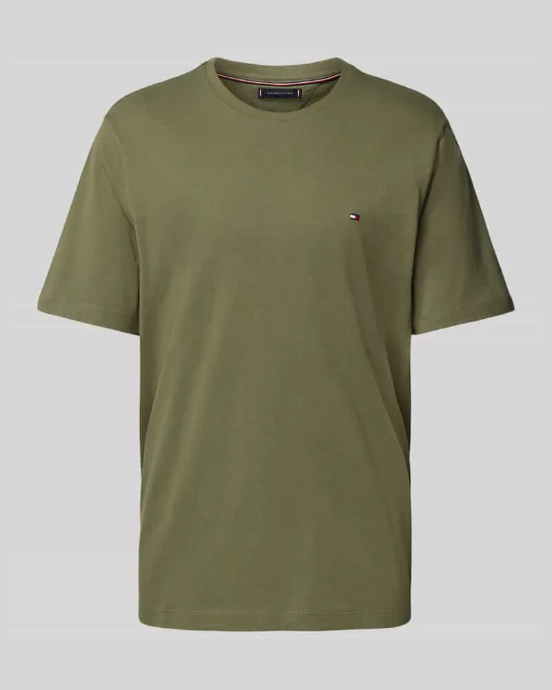 Tommy Hilfiger Regular Fit T-Shirt aus reiner Baumwolle Oliv