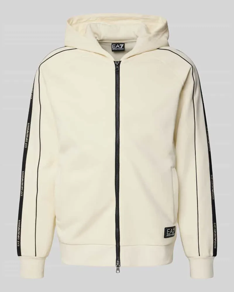 EA7 Sweatjacke mit Zweiwege-Reißverschluss und Eingrifftaschen 