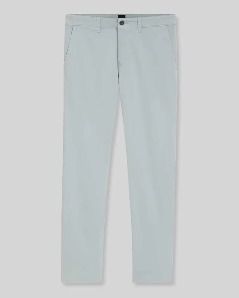 HUGO BOSS Regular Fit Chino aus Baumwoll-Mix Hellgrau