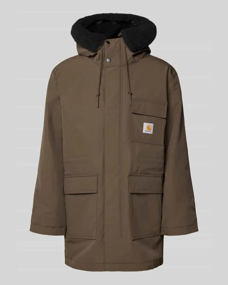 Carhartt WIP Regular Fit Parka mit Logo-Patch Modell 'Siberia Mittelbraun