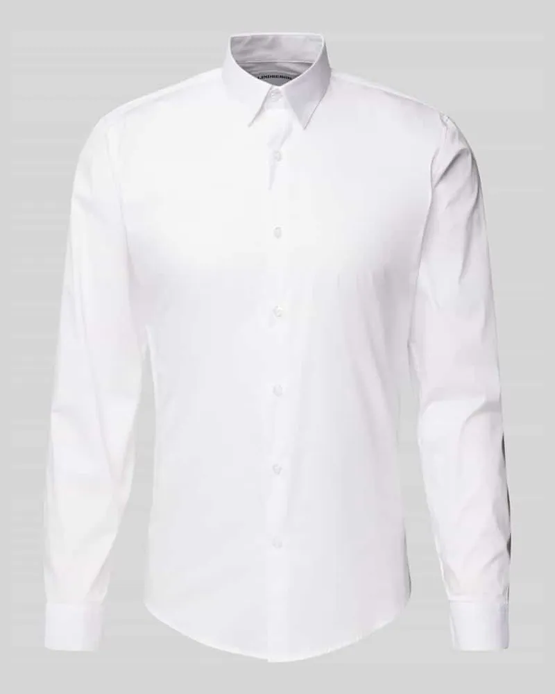 Lindbergh Slim Fit Freizeithemd mit Kentkragen 