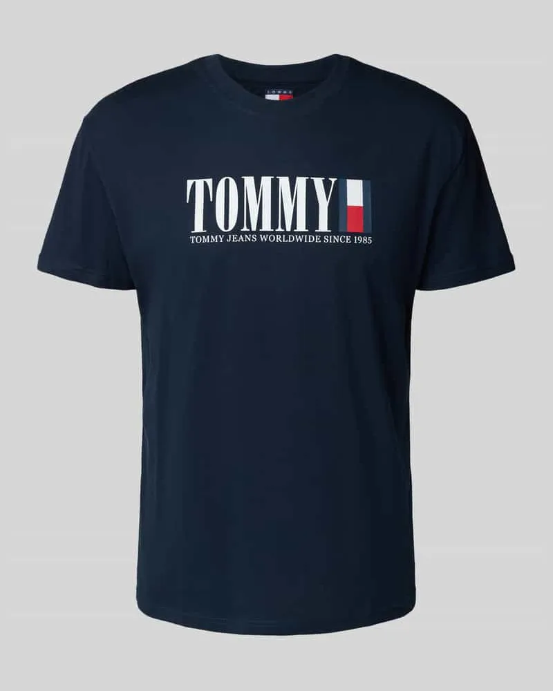Tommy Hilfiger Regular Fit T-Shirt aus reiner Baumwolle Marine