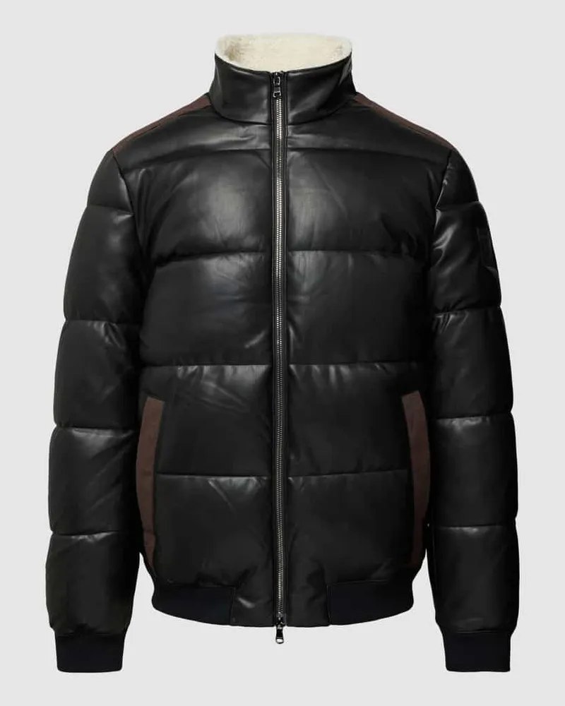 McNeal Steppjacke in Leder-Optik Dunkelbraun