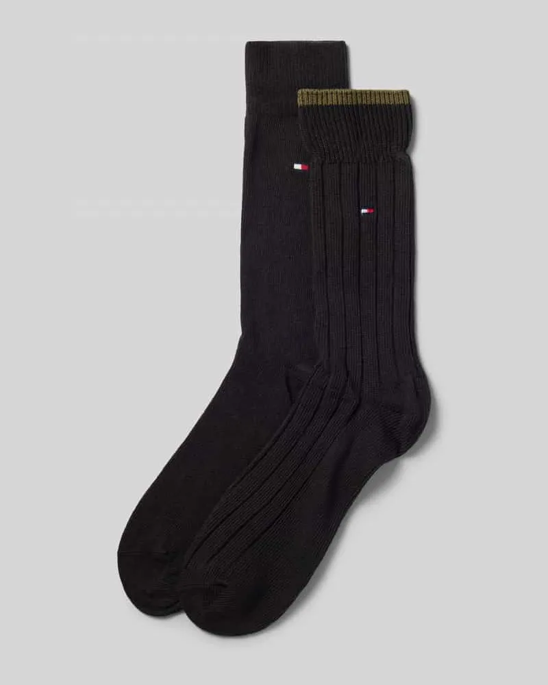 Tommy Hilfiger Socken aus Baumwoll-Mix Black