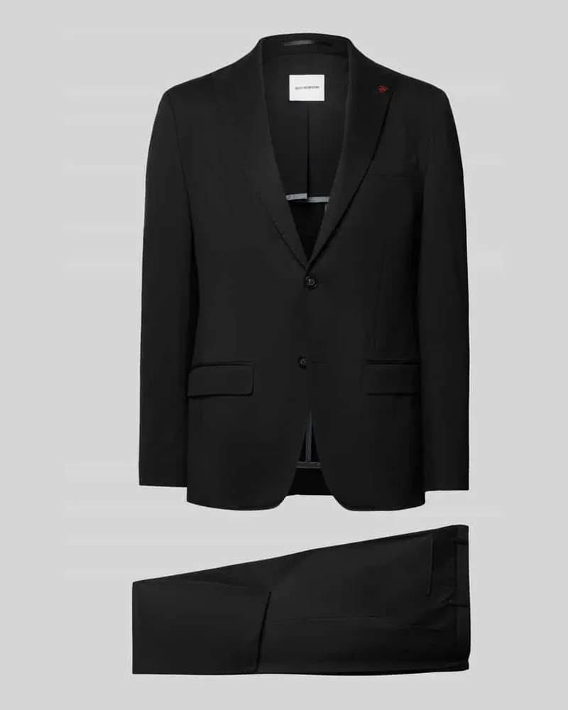 Roy Robson Extra Slim Fit Anzug in unifarbenem Design Black