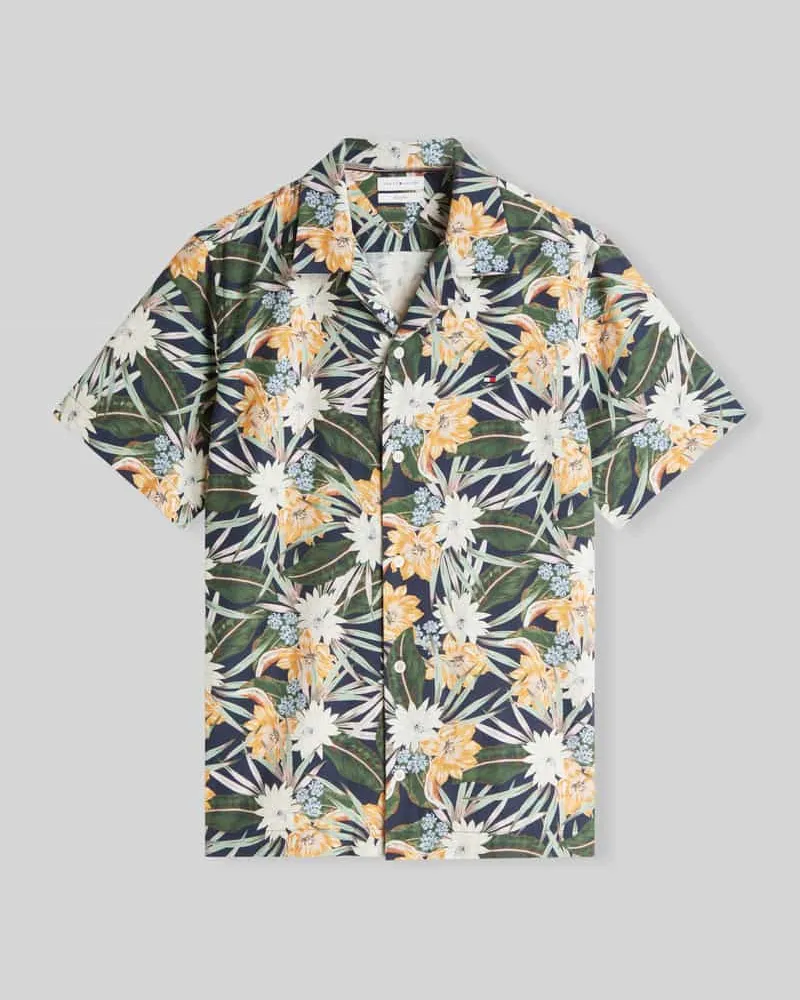 Tommy Hilfiger Regular Fit Freizeithemd aus Baumwoll-Mix Gruen
