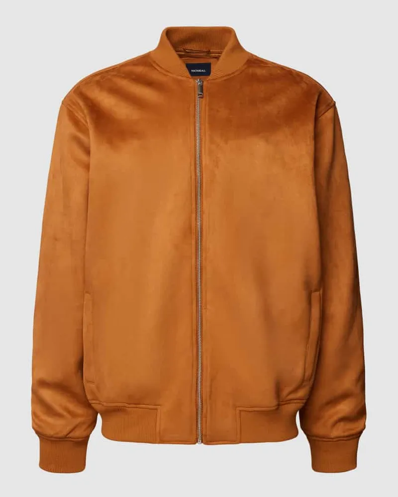 McNeal Sweatjacke mit Stehkragen Mittelbraun