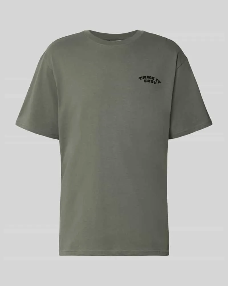 Only & Sons Oversized T-Shirt aus reiner Baumwolle Modell 'PEANUTS Dunkelgrau