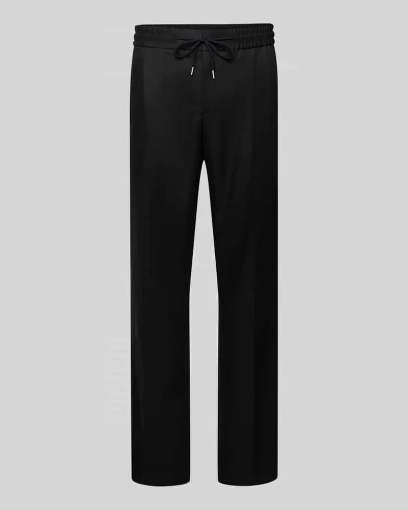 HUGO BOSS Slim Fit Stoffhose aus Lyocell-Mix Modell 'GETLIN251F3 Black