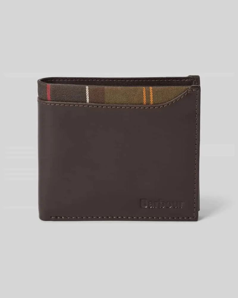 Barbour Portemonnaie aus echtem Rindsleder Modell 'BRODICK Dunkelbraun