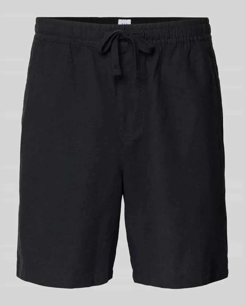 GAP Leinenshorts mit elastischem Bund Black