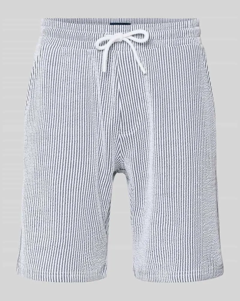 McNeal Shorts mit elastischem Bund und Kordelzug Dunkelblau