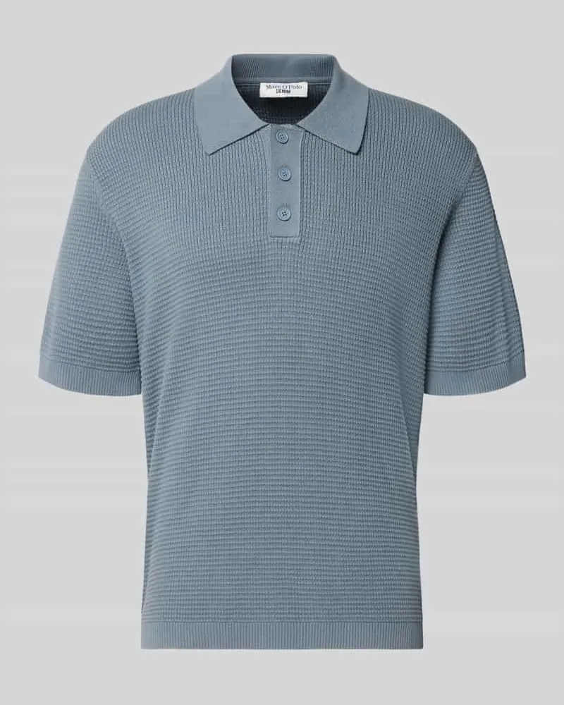 Marc O'Polo Regular Fit Poloshirt aus reiner Baumwolle Rauchblau
