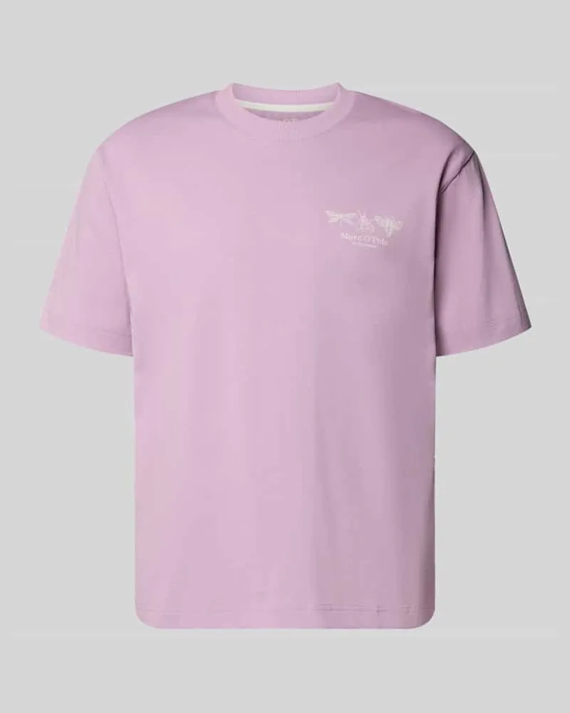 Marc O'Polo Relaxed Fit T-Shirt aus reiner Baumwolle Flieder