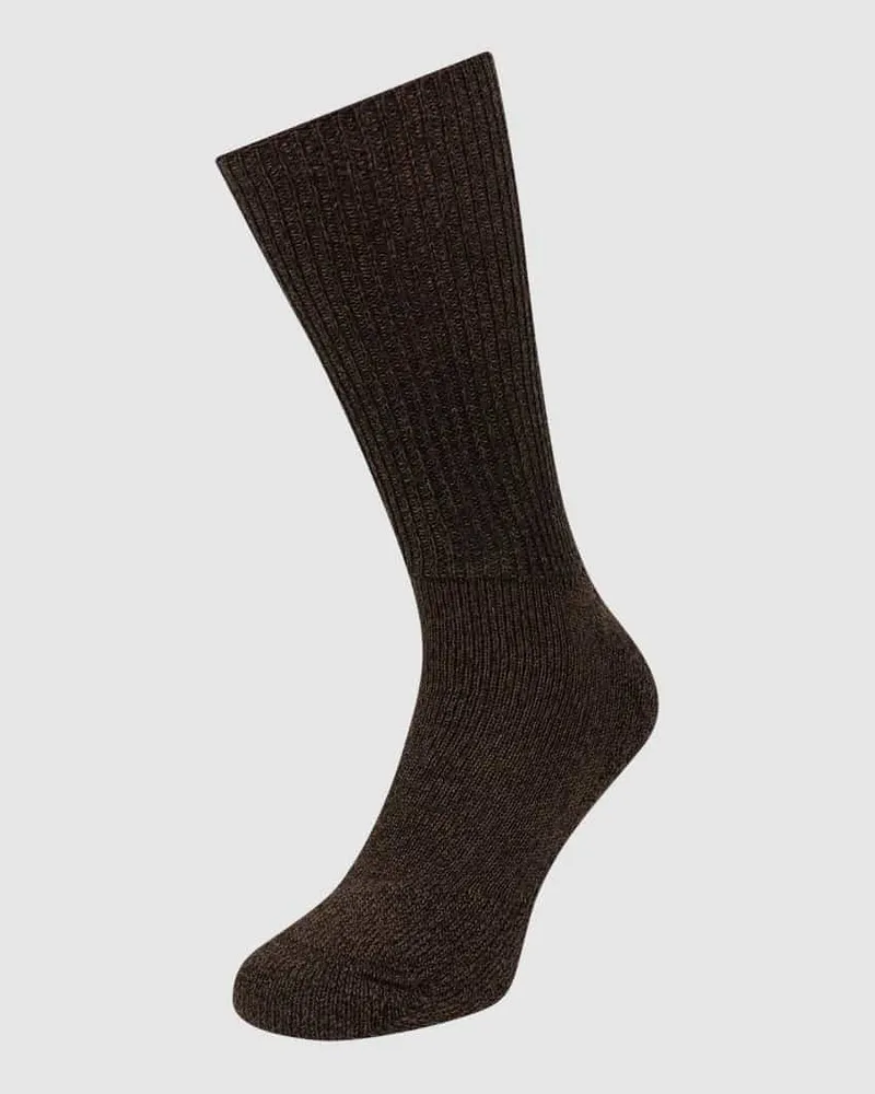Falke Socken aus Merinowollmischung Modell 'Walkie Dunkelbraun