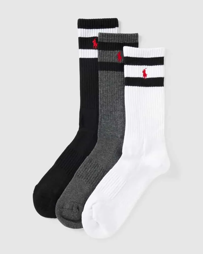 Ralph Lauren Socken mit Kontraststreifen im 3er-Pack Black