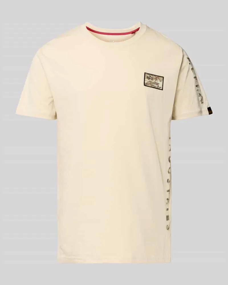 Alpha Industries T-Shirt mit Rundhalsausschnitt Modell 'Camo Sleeve 