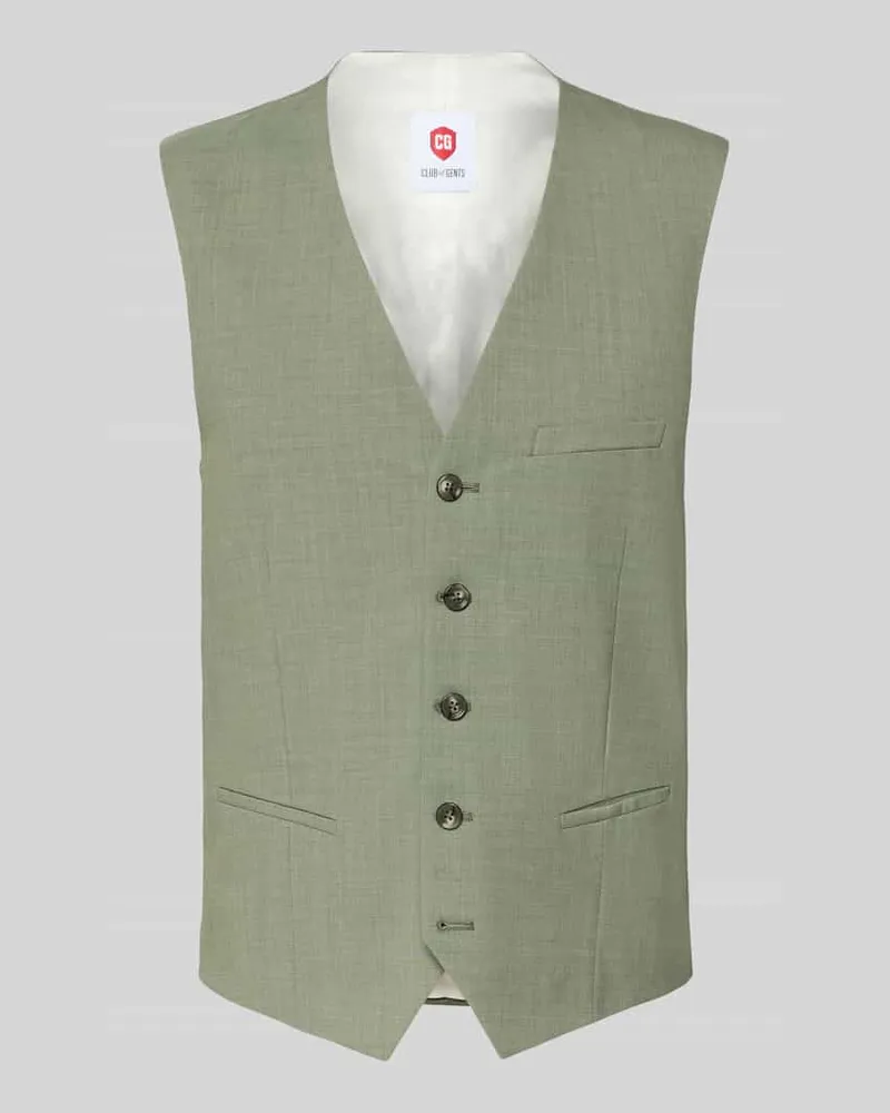 CG Weste aus Schurwoll-Mix Gruen