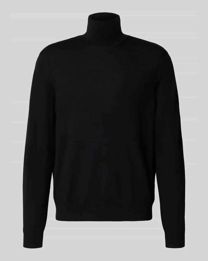 Armani Exchange Rollkragenpullover mit elastischen Abschlüssen Black