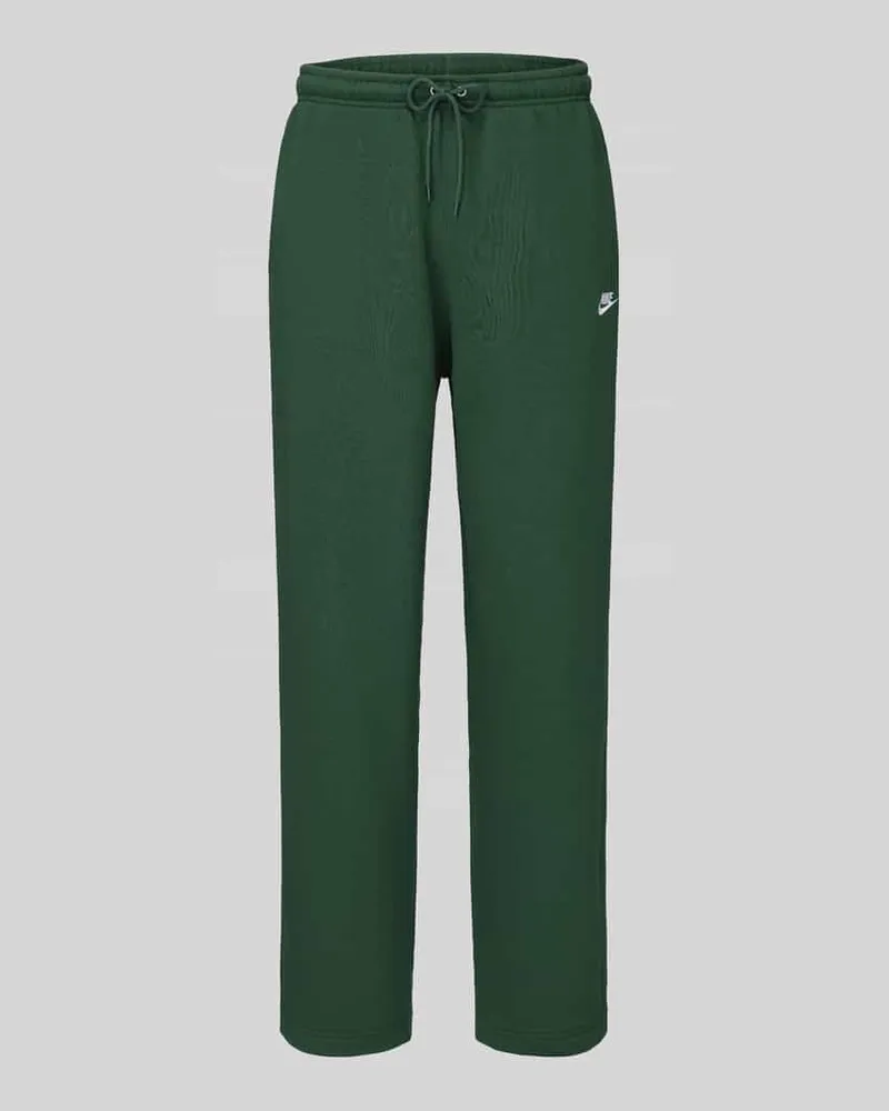 Nike Regular Fit Sweathose aus Baumwoll-Mix Dunkelgruen