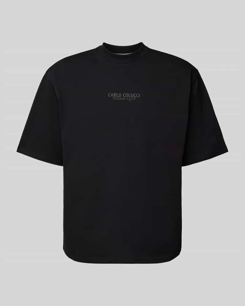 Carlo Colucci Oversized T-Shirt mit Label-Print 