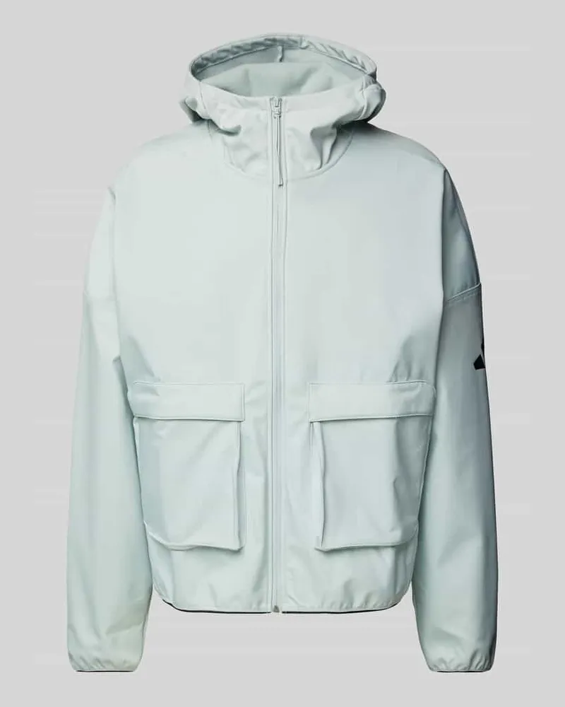 adidas Jacke mit aufgesetzten Taschen Mittelgrau