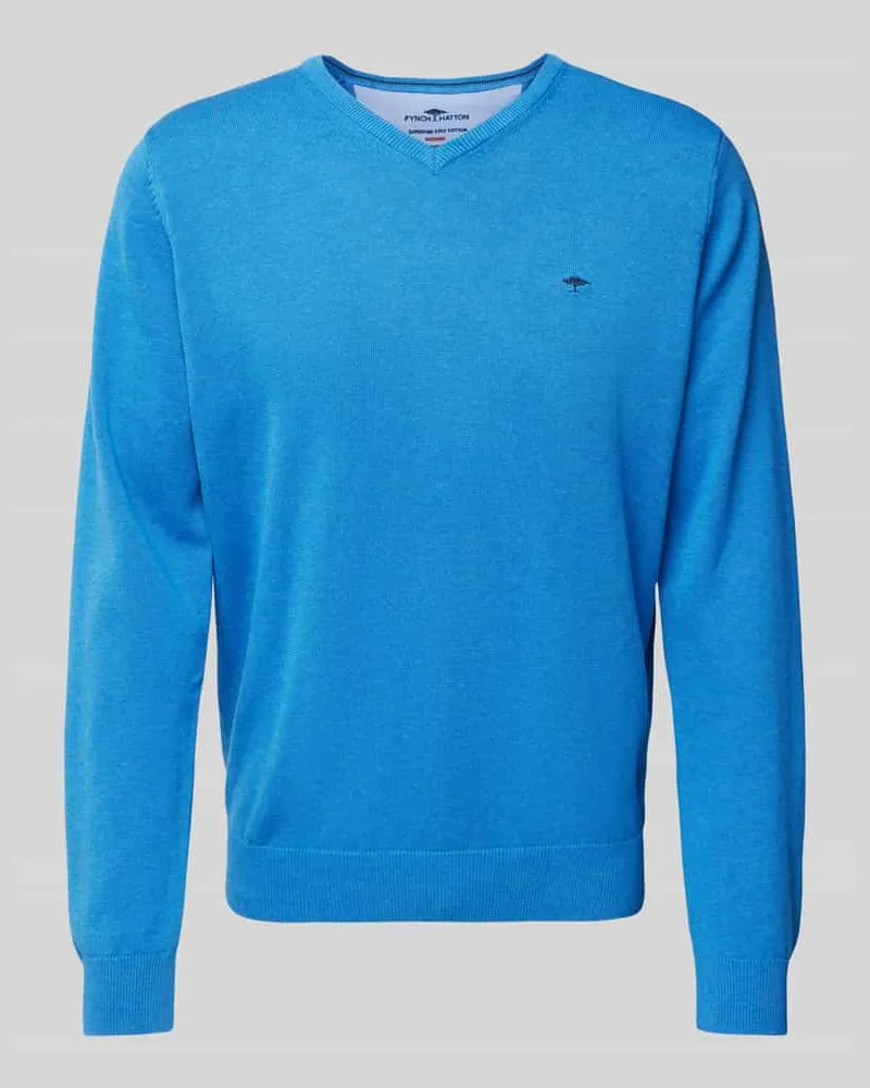 Fynch-Hatton Strickpullover mit Logo-Stitching 