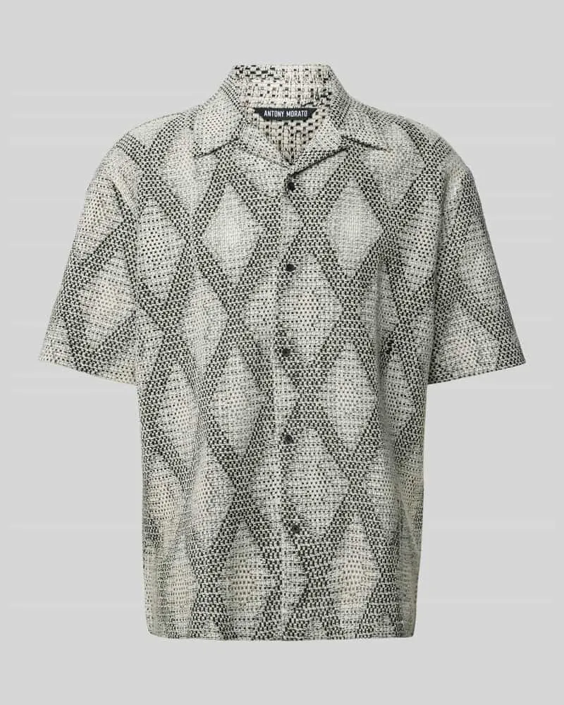 Antony Morato Regular Fit Freizeithemd mit Resortkragen Black