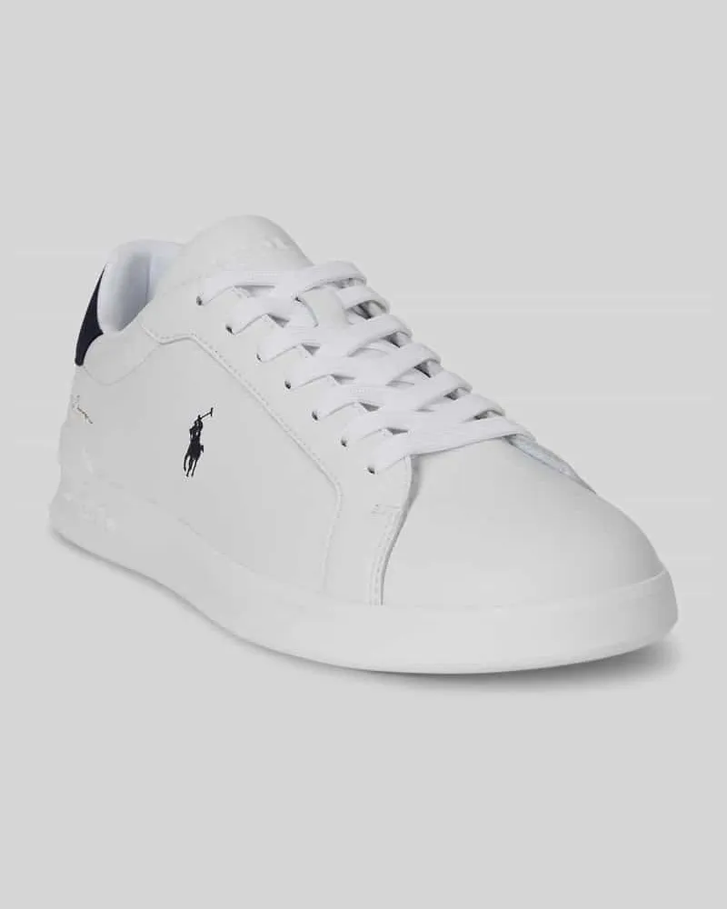 Ralph Lauren Low Top Sneaker aus echtem Leder Weiss