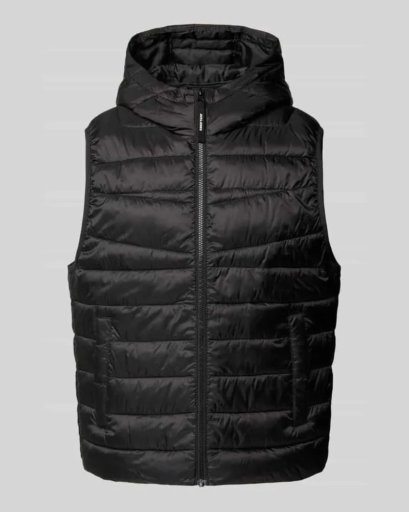 Jack & Jones Steppweste mit Kapuze und Eingrifftaschen 