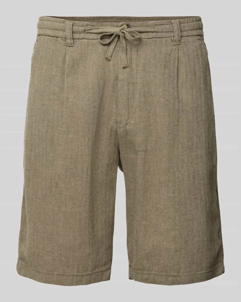 Lindbergh Regular Fit Bermudas aus Baumwoll-Leinen-Mix 