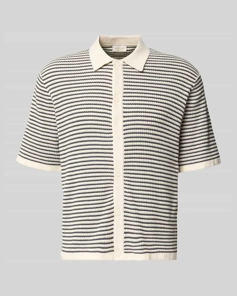 Jack & Jones Regular Fit Freizeithemd mit 1/2-Arm Anthrazit