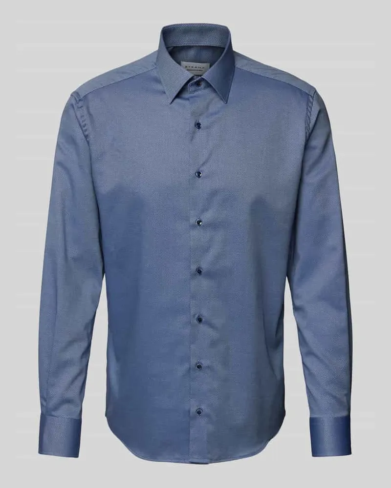 Eterna Regular Fit Business-Hemd in Uni-Struktur 