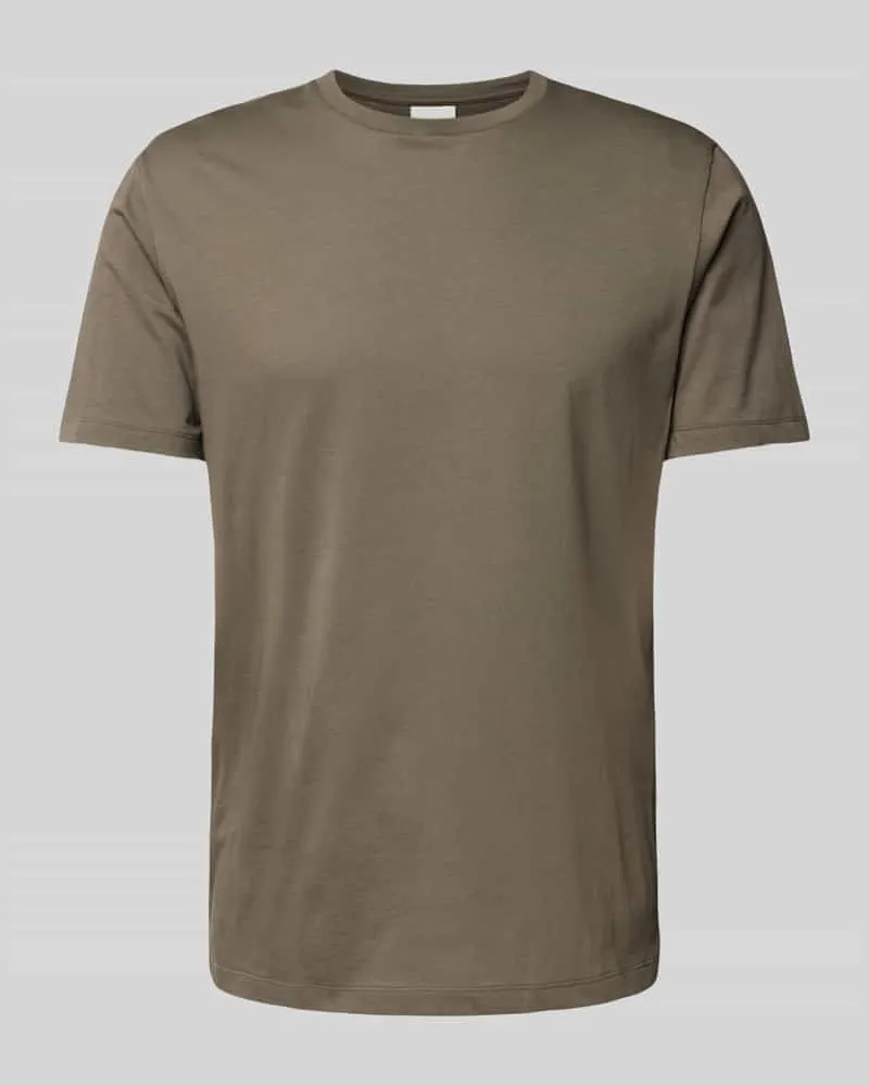 Lindbergh T-Shirt mit geripptem Rundhalsausschnitt 